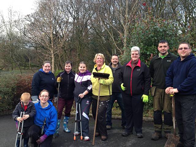 Volunteers at St. Paul’s Church Hall car park 