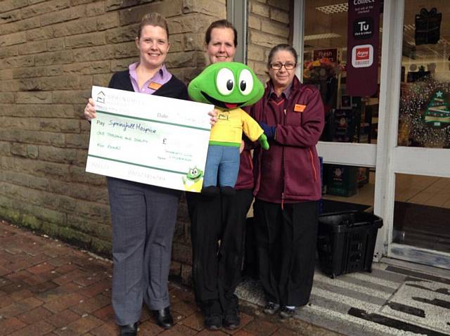 Springhill Hospice donation from Sainsbury's, Littleborough