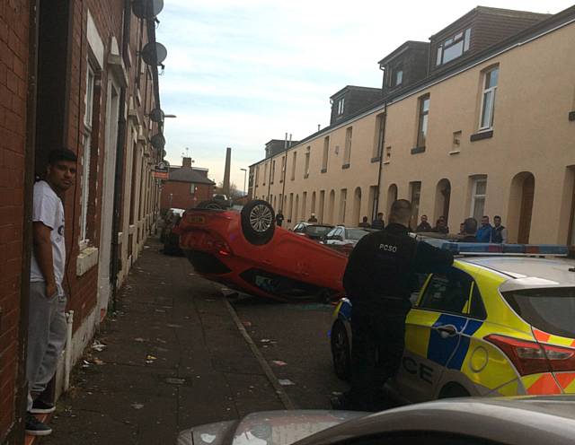 Stolen car turn upside down on Maldon Street