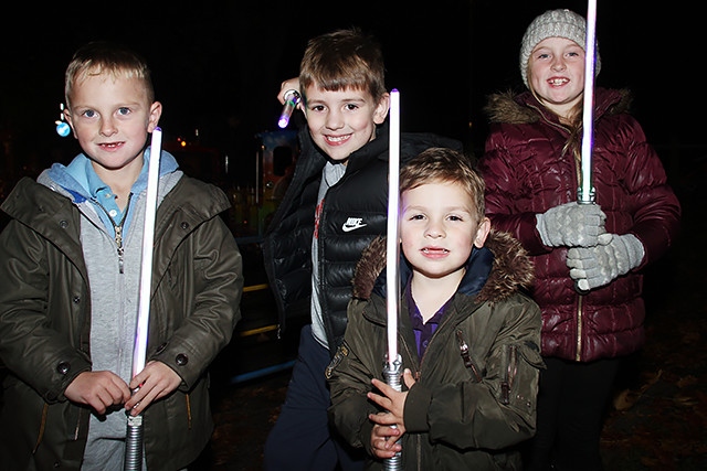 Heywood bonfire<br /> Harry, Mylo, Grace and Archie