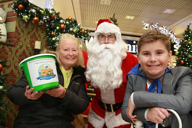 Becky Allet, Matron at the Rochdale Moorland Children’s Home,   Father Christmas and Sam Doherty