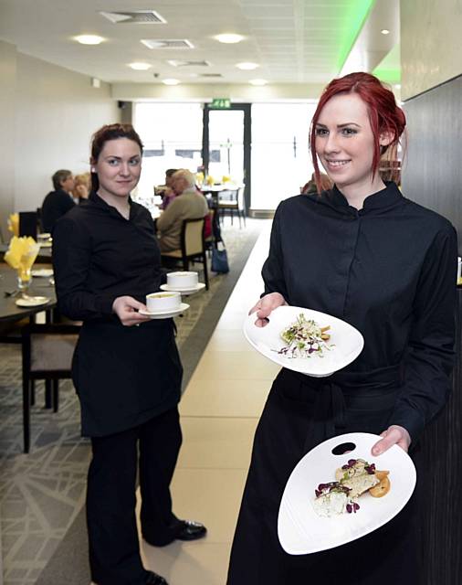 Students serving in the Riverside Restaurant