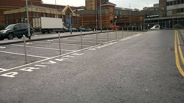 The public parking spaces at Newgate now Private Parking