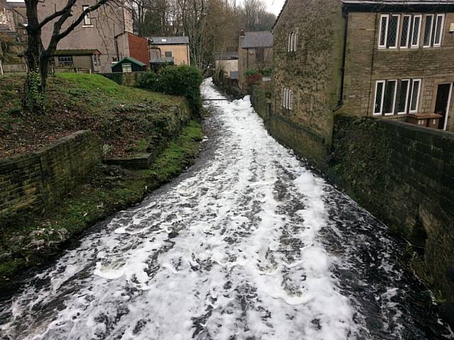 Foam spotted in River Beal 