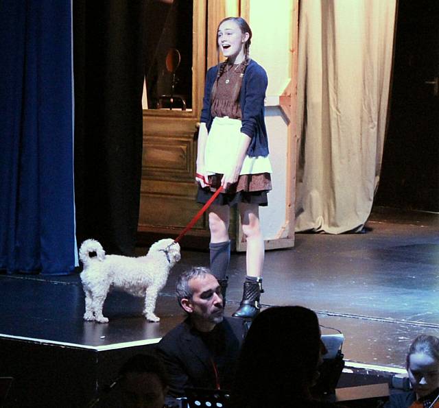 Amy Longstaff as Annie with Alfie as Sandy.