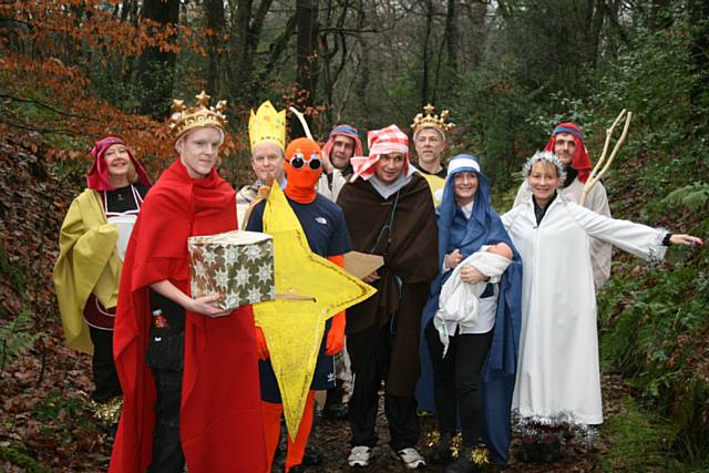 Hopwood North Pole Challenge - The fancy dress competition winners dressed up in nativity costumes