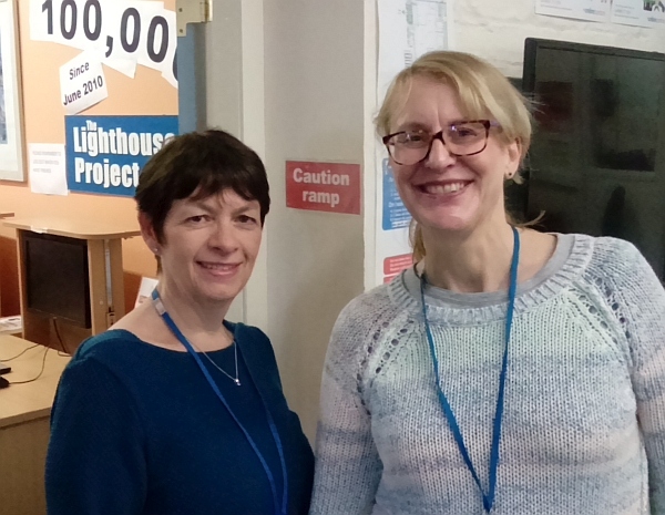 Pauline Griffiths, Volunteer and Carole Sharples, Lead Administrator/Receptionist, The Lighthouse Project


