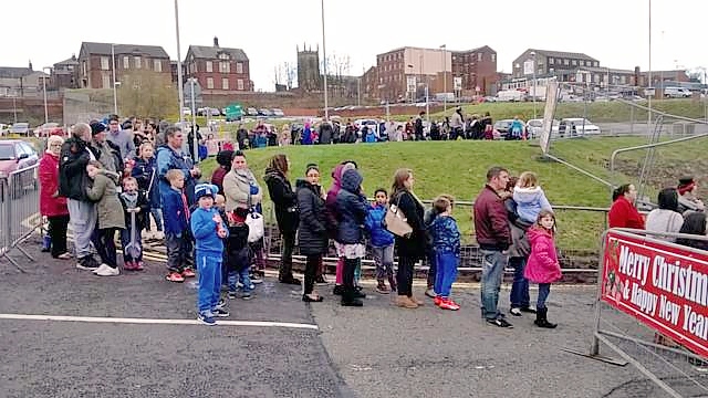 Queuing for the opening of the Frozen Fun Fair