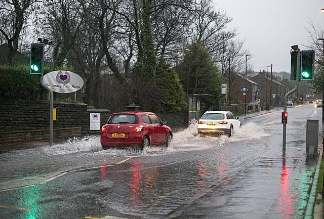 Newhey Road/Dale Street, Milrow, this morning, Saturday 26 December