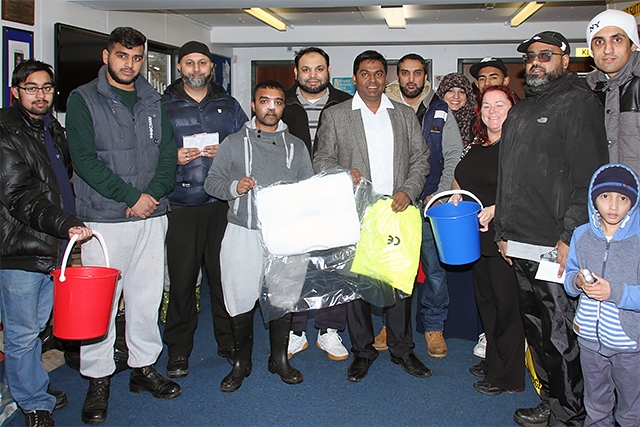 Councillor Ali Ahmed with volunteers at Gower Street Youth Base