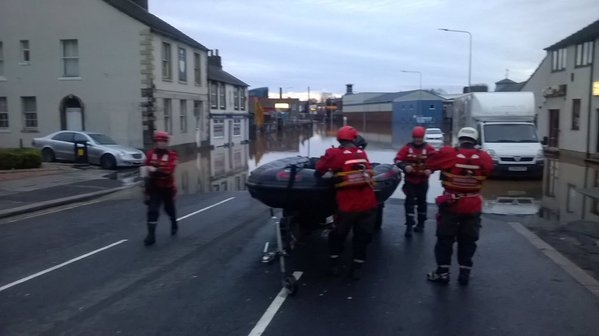 Greater Manchester fire crew in Cumbria rescue 30 residents