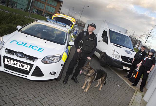 Police and their dogs keep security drivers safe this Christmas