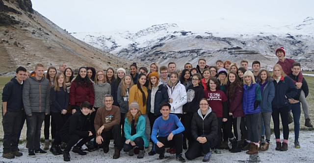 A Level students from Rochdale Sixth Form College in Iceland