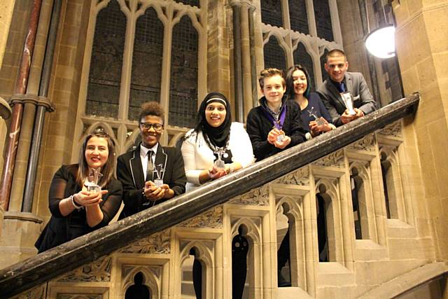 Tabitha Rusden, Deputy MYP; Kenya Stirling, Candidate; Iqra Ali, Candidate; Ethan Marriott, MYP; Nazia Farooque, Candidate and Leon Hollinrake, outgoing MYP