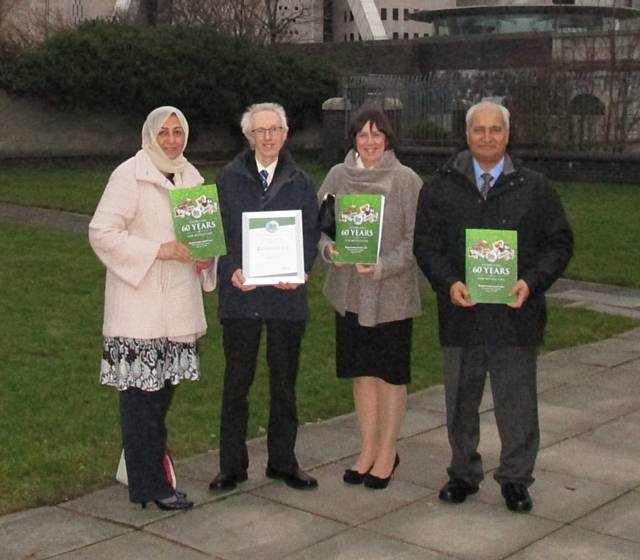 Shah Bano, George Lee, Christine Mathewson and Ghulam Rasul Shahzad OBE