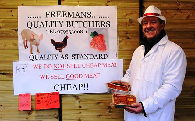 Ian Freeman, Freeman's butchers, Rochdale Market