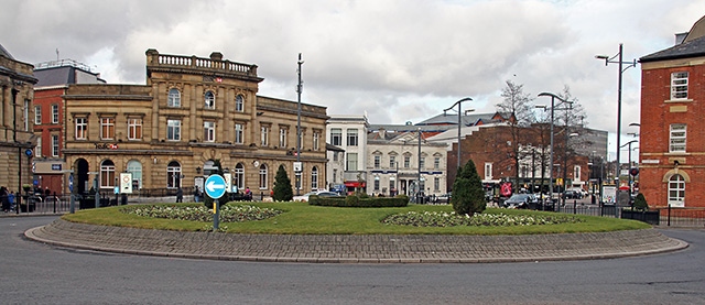 The roundabout at the junction of Newgate Street, Yorkshire Street, The Esplanade and South Parade