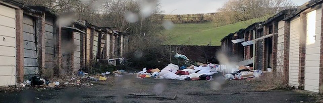 Fly-tipping at Baguley Crescent, Middleton