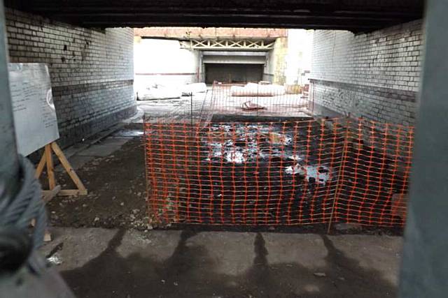 Work on the subway that connects Rochdale train station to Miall Street and its car park on Lincoln Street