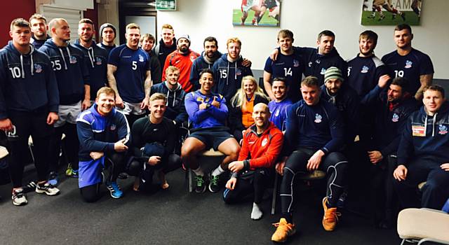 Rochdale Hornets Squad say thanks and farewell to Kay Doherty on last training session