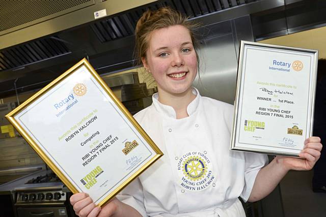 Winner of the RIBI Young Chef Competition held at Hopwood Hall College, Robyn Halcrow