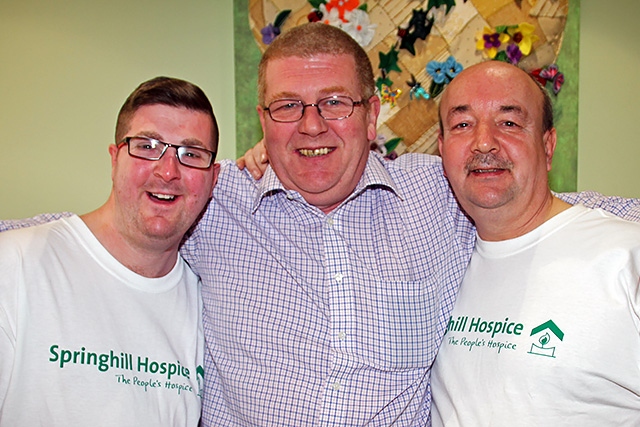 Springhill Hospice Spring Fair<br />Hospice volunteers Matthew Dean, Derek Waddell and David-Wilkinson