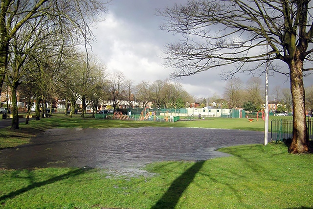 Dangerous flooding at Hopwood Park