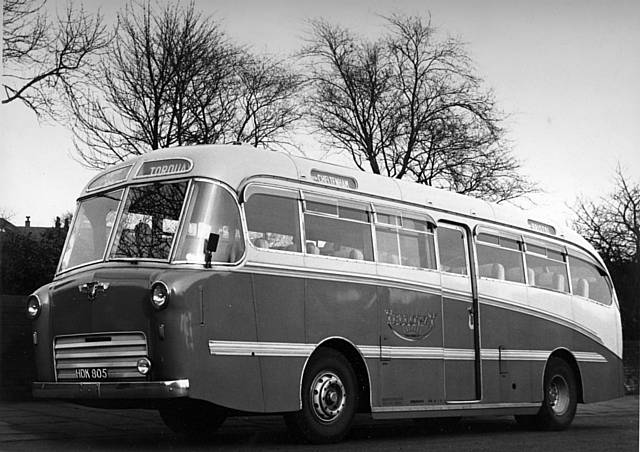 This was the height of luxury travel in 1950s Lancashire – a Yelloway Leyland ‘Royal Tiger’ all set to take holidaymakers to Torquay