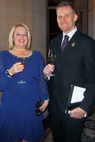 Kath and Andy O’Donnell at the special luncheon in London