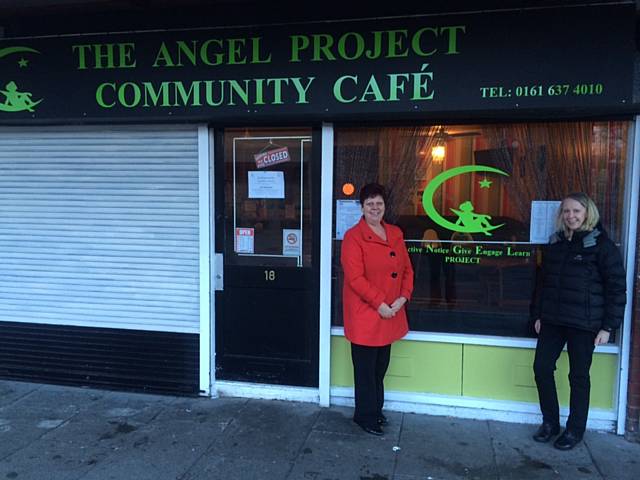 Liz McInnes MP for Heywood and Middleton at the Angel Project Community Café in Middleton 