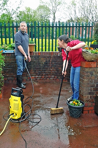 Staff from RBS Invoice Finance make over Tudor Court Care Home garden