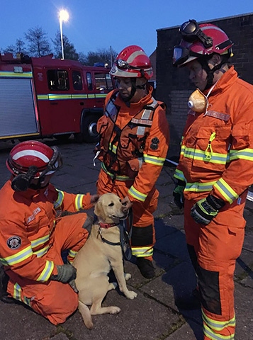 The fire crew involved in the search