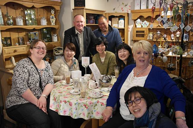 Circle members and staff with the delegation from Studio-L at Springhill at the Craven