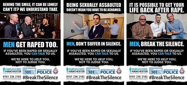 Police have joined forces with Survivors Manchester to launch a rape campaign for men