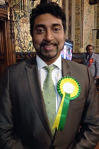 Rochdale First candidate Farooq Ahmed at the count