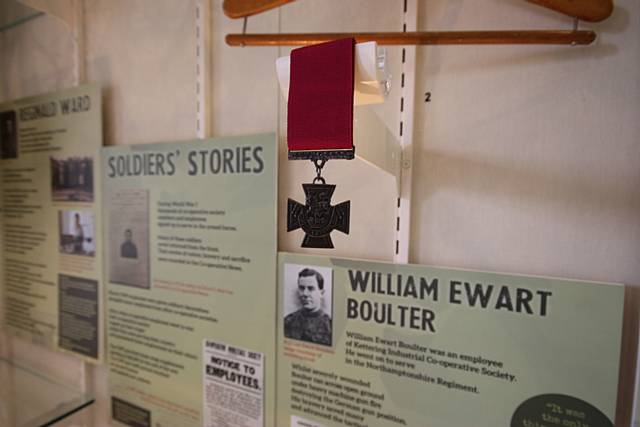 A replica Victoria Cross like that awarded to William Ewart Boulter