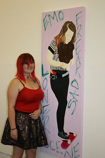 Franchesca Kershaw, with her project work which was based on perception and stereotyping 