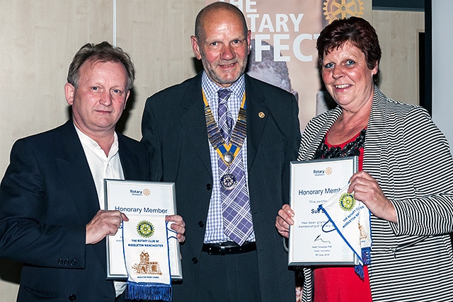 Glen Prendergast, Rotary Club of Middleton President: Rtn Keith Trinnaman with Sue Scott