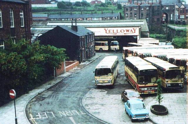 The original Yelloway offices beside the Roach weir and bridge parapet in 1980s