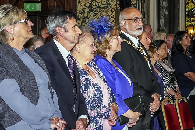 King’s Division Band concert at Rochdale Town Hall<br /> The Mayor and Mayoress, Surinder and Cecile Biant amongst the audience