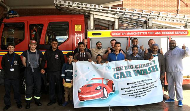 Hamer Youth Group & Rochdale firefighters raise £330.00 for Rochdale Mayors Charities & Fire Fighters Charity