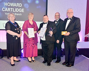 Howard Cartledge (centre) won the Hospital Caterer of the Year award 