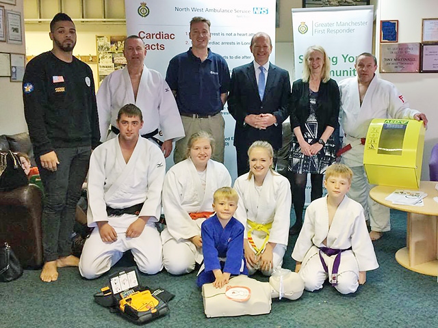 Members of Rochdale Judo Club with Simon Danczuk MP and Liz McInnes MP