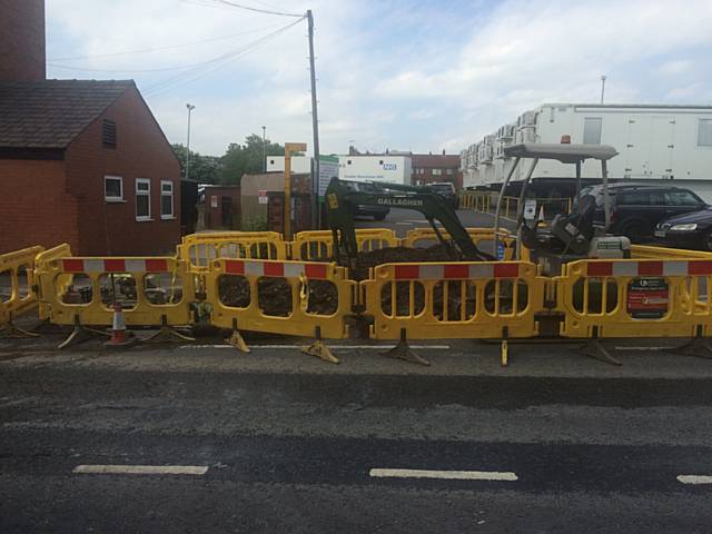 Burst water pipe on Hunters Lane