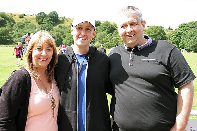 Littleborough Rugby Club host fundraiser for David Fletcher<br /> Joanne Taylor, David Fletcher and Steven Fletcher