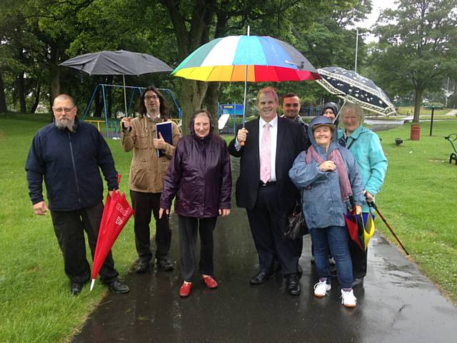 Friends of Balderstone Park and councillors take a walk in the park