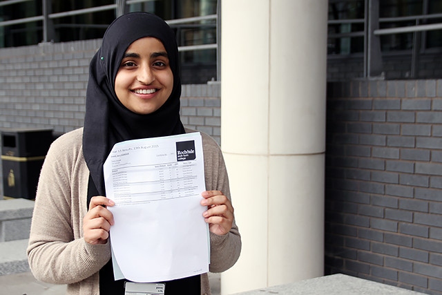 Iqra Javed secured an A*, one A and one B