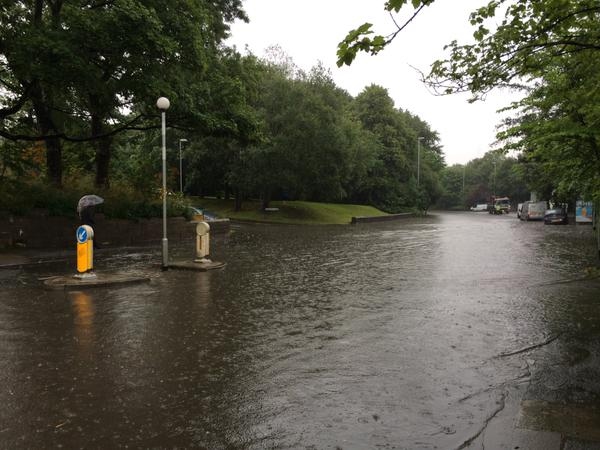 Flooding in Armitage Close, Middleton
