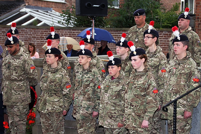 Rochdale and Middleton Army Cadets at the 70th anniversary of Victory over Japan Day