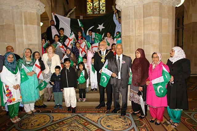 Pakistani flag raising